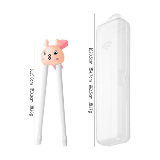 【科学用筷，自主进食好伙伴】卡通虎口回弹学习筷 儿童筷子 宝宝左右手学吃饭训练筷 一段辅助筷-QQ 商品图5