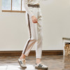 Famecoco范可儿原创女士撞色明线休闲裤秋款直筒小脚长款裤子F225GA015 商品缩略图1
