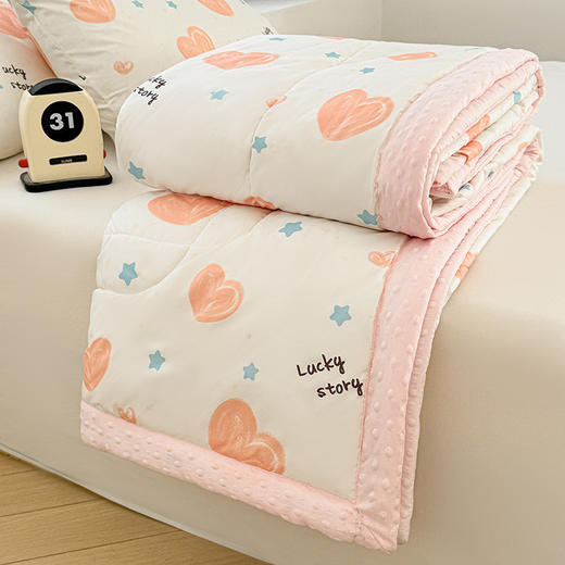 【A类母婴级水洗棉夏凉被】双层纱豆豆被 大豆空调被 单双人夏被礼品被 商品图6