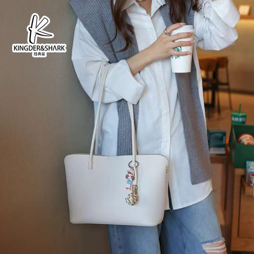 经典鲨2025年新款百搭纯色大容量手提包单肩包女KGB53-51811931 商品图1