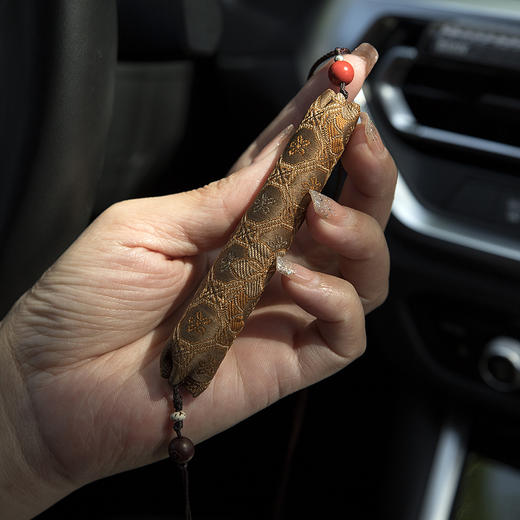 香云纱艾草香囊（5款可选） 传统挂饰端午香囊真丝+艾草非遗工艺手作车挂车饰礼盒装 商品图9