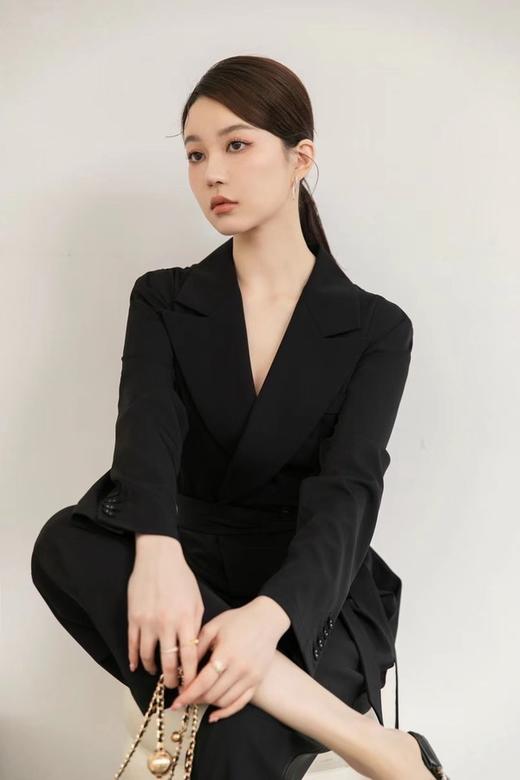 Kai & Kiera 黑色翻领西装连体裤 15547 商品图3