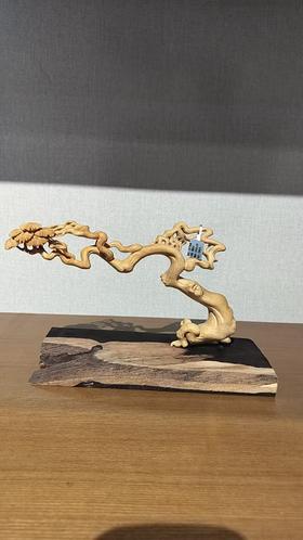 松下悟道摆件/黄杨木