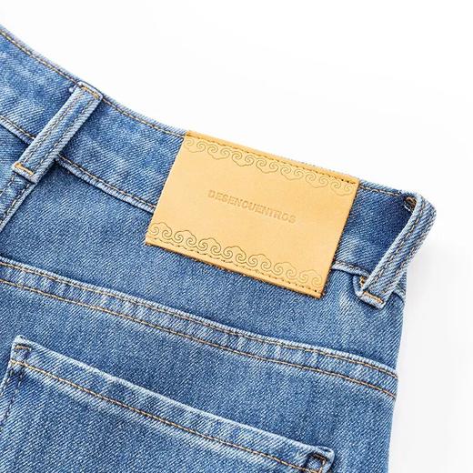 【高货wl】全新升级【铂金会员220/天猫289/差价69】(14732) 洛诗琳新款超软四面弹经典时尚水洗休闲鱼骨线阔腿牛仔裤 商品图3