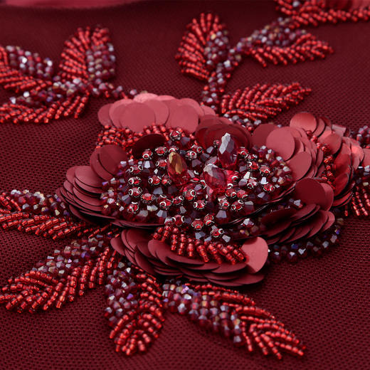 QE821斯尔丽2025春季新款宴会年轻喜妈妈高定打造高雅礼服鱼尾连衣裙 商品图5