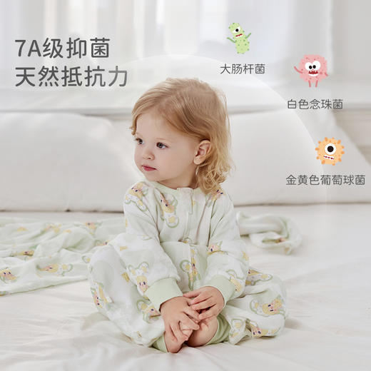 【2025年春夏新品 】i-baby/英伦宝贝&outlast泡泡玛特四层纱布恒温分腿睡袋春夏防踢被 商品图4