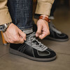 马登2025春季新款板鞋男低帮复古休闲运动鞋小众百搭黑色德训鞋 商品缩略图4