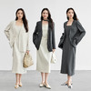 【尚都比拉】【高原羊毛】通勤V领垫肩廓形西装外套&可拆腰带A字吊带裙套装-151Z57889 商品缩略图2