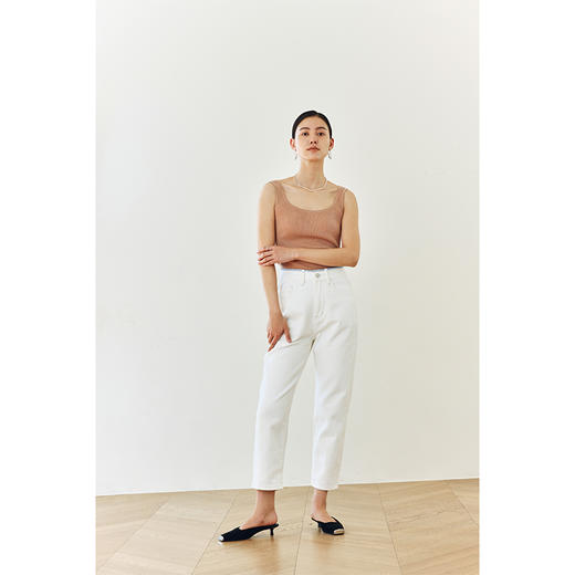 撞色锁边腰老爹牛仔裤 商品图1