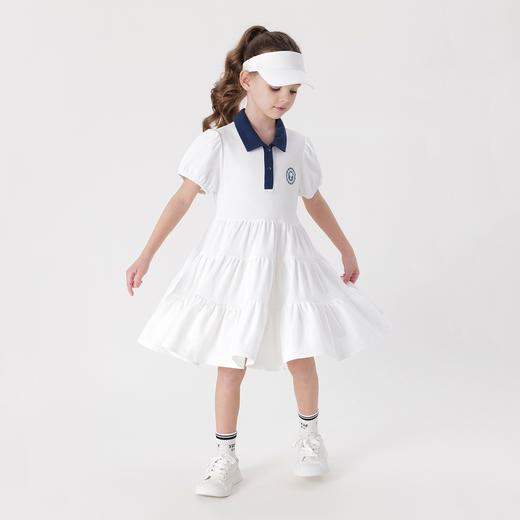 [凉感快干]马克珍妮女童活力校园运动连衣裙Polo领裙子2025夏装550509 商品图1