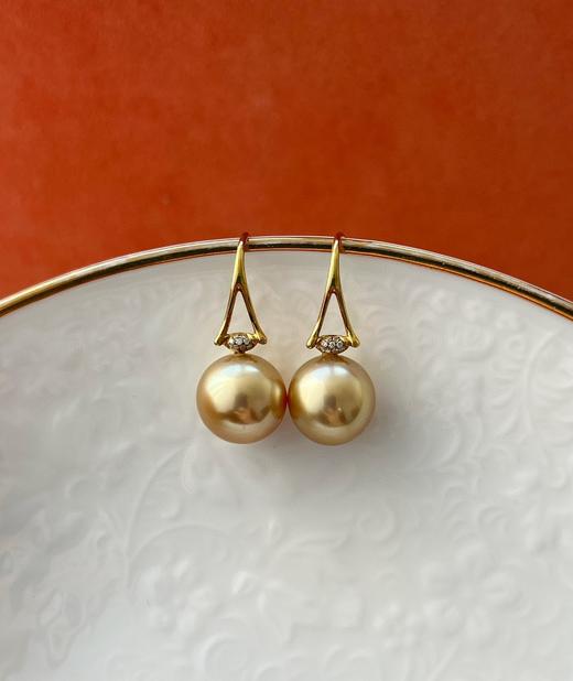 10mm-11mm金珠耳坠 商品图0