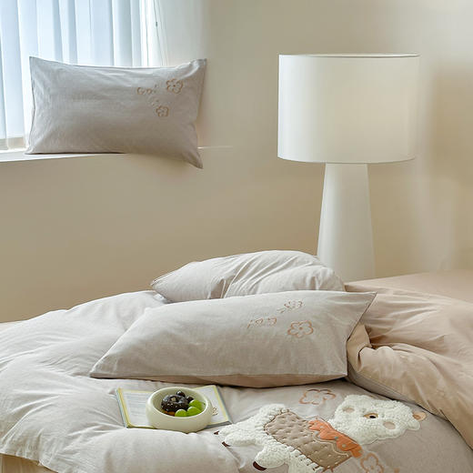 【品牌直发】加倍生活  纯棉色织贴布绣四件套 商品图4