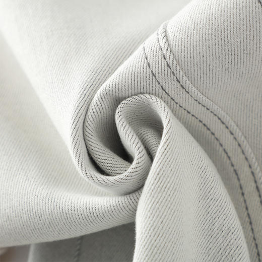 百媚生 白色加长弯刀裤新款牛仔裤高腰显瘦宽松阔腿镰刀裤82508 商品图4