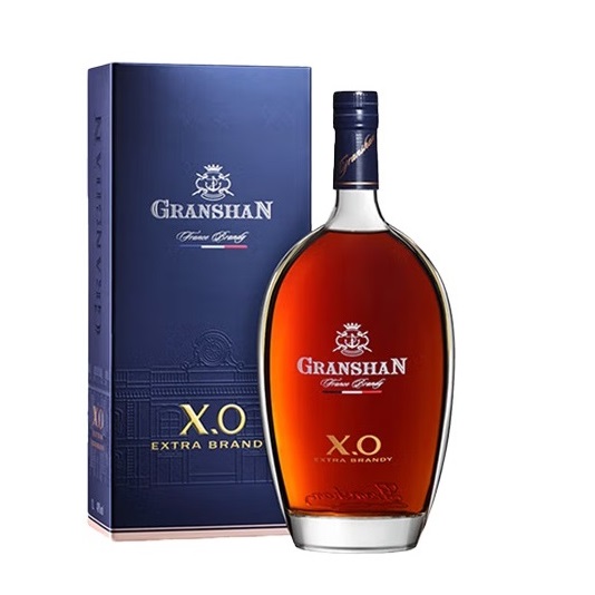 【有税版】格兰轩（GRANSHAN）XO耀红白兰地40%vol法国轻奢白兰地1000ml （蓝盒）