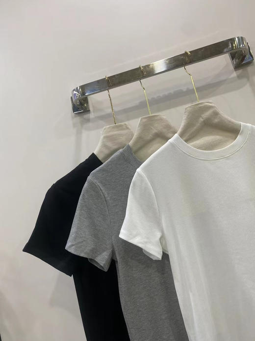 The*🔥春夏新品原单圆领纯棉短袖T恤 带微弹 商品图4