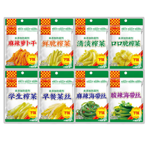 川南53g袋装下饭菜 口口脆早餐榨菜泡椒木耳学生海带丝麻辣萝卜干四川特产老家的味道 商品图2