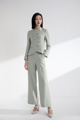 Le Malene 气质设计款国风西装长裤套装 15779