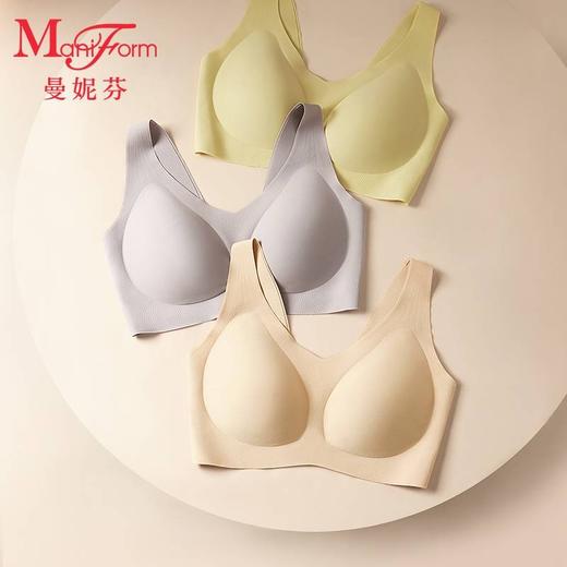 3F【Maniform曼妮芬】【芒果杯】无痕无感无压带杯垫日常百搭无钢圈背心20400298 商品图5