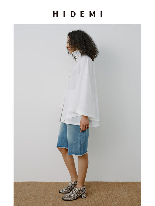 HIDEMI 进口顶级甄选蟒蛇皮极简方头都市设计感粗跟中跟皮鞋 商品图11