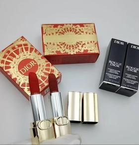 [小滋心选]【活动价￥69.9】迪奥口红两件套1.5g（铝管）金管款-黑管款