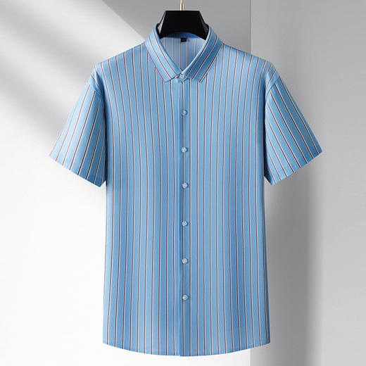 【无痕高弹】【超大码】【DM】大依优型大码短袖衬衫夏季新款加大号半袖衬衣男休闲打底衫胖子加肥无痕高弹 商品图0