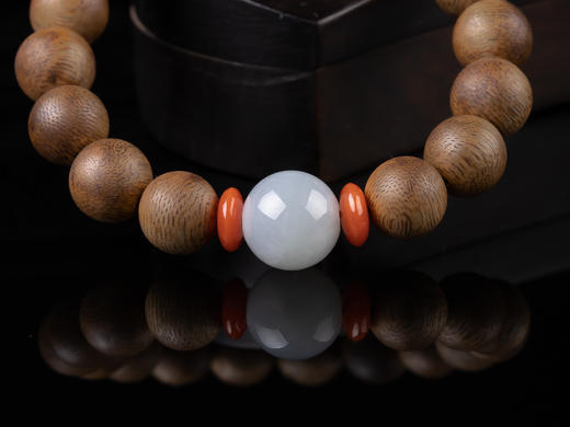 XY0020原创沉香diy翡翠圆珠手串 商品图5