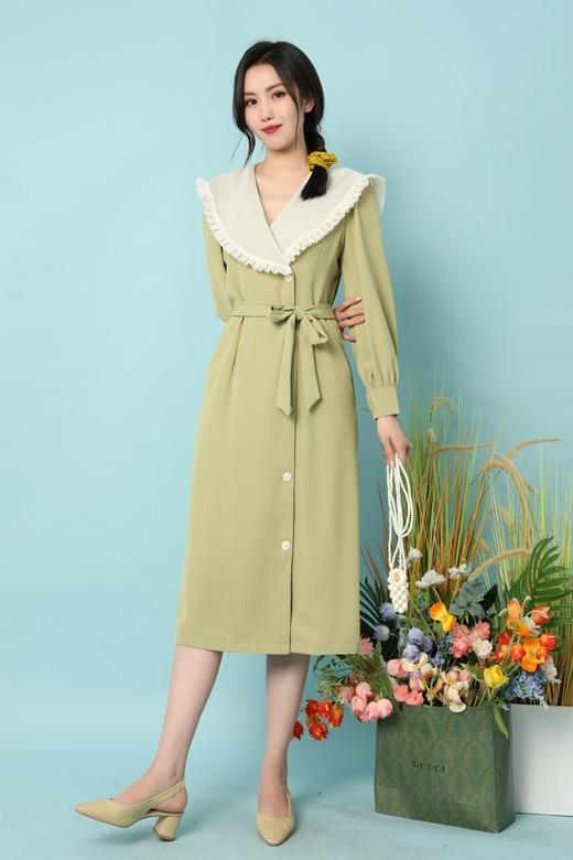 amadella 清新甜美大翻领收腰连衣裙 15848 商品图2