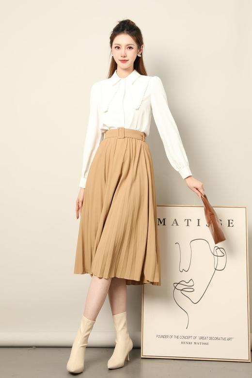 OCTAVIA 气质茶色中长款半裙 16443 商品图2