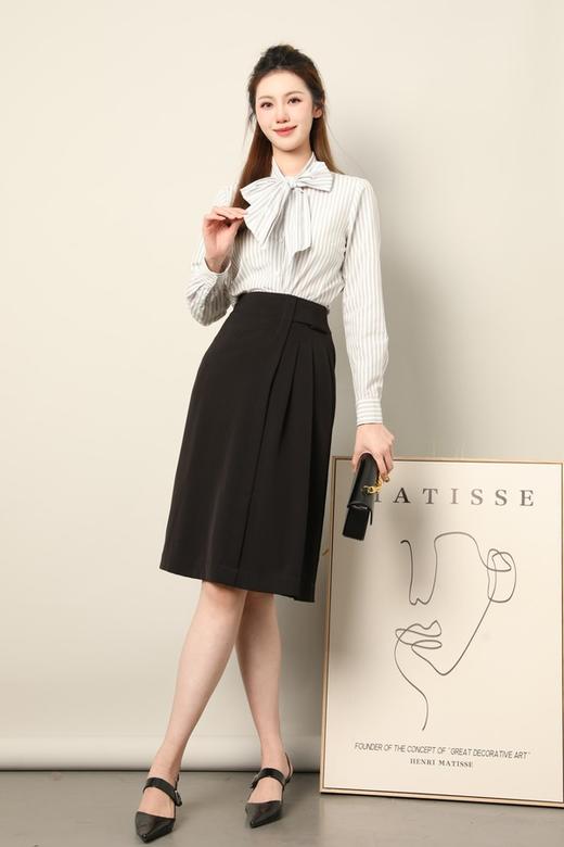 LNNNS 经典条纹衬衫西装半裙套装 16088 商品图1