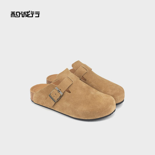 和诚行 2025夏季新女士款时尚厚底包头拖鞋百搭休闲勃肯鞋1930090 商品图0