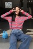 LNNNS 条纹撞色喇叭袖针织开衫 15817 商品缩略图1