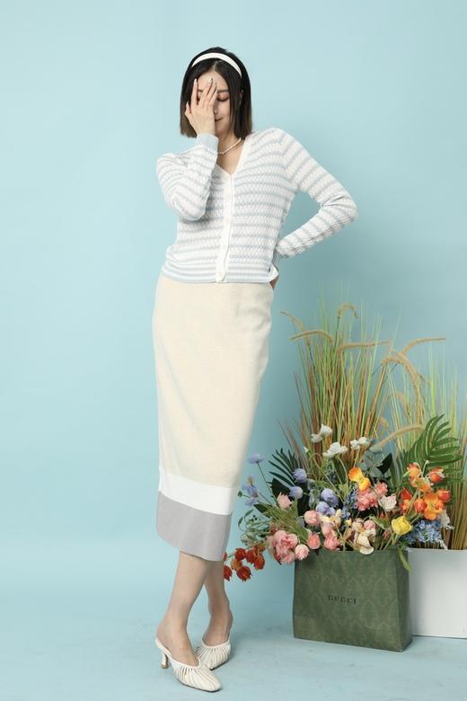 amadella 休闲条纹针织开衫半裙套装 15796 商品图2