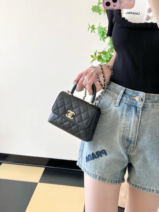香奈儿24k秋冬系列MiniCocohandle黑色手拿斜挎包（HH） 商品图2