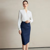 IWY/白色衬衫女高级感减龄洋气衬衣职业装套装新款公务员工作服B502+S2223 商品缩略图0