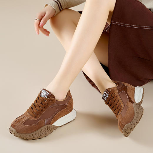 小个子厚底德训鞋，春款百搭显脚小休闲阿甘鞋内增高鞋BT-A598-2 商品图1
