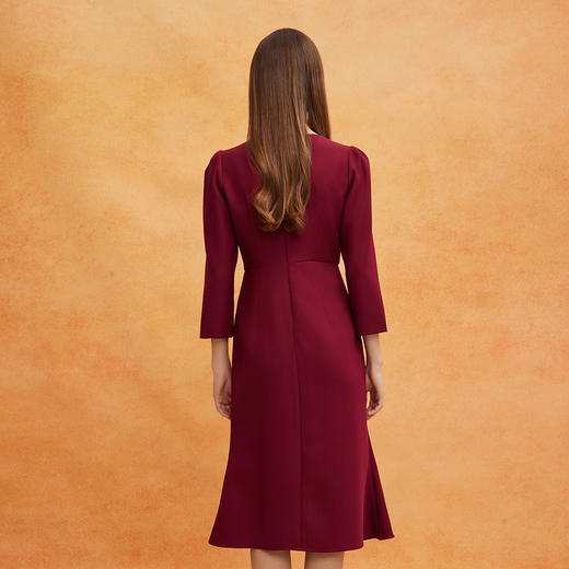 QE821斯尔丽2025春季新款宴会年轻喜妈妈高定打造高雅礼服鱼尾连衣裙 商品图1