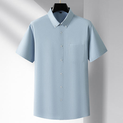 【棉亚麻】大依优型大码短袖衬衫棉麻半袖衬衣男士特大码休闲打底衫夏季肥佬宽松亚麻上衣 商品图1