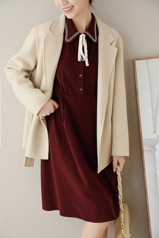 amadella 复古娃娃领蝴蝶结翻领连衣裙 17673 商品图1