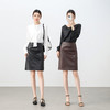 【尚都比拉】时髦柔软PU皮通勤百搭包臀小个子短裙美拉德复古高腰加绒半裙-151Q58676 商品缩略图3