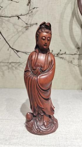 观音摆件/黄杨木23*7cm