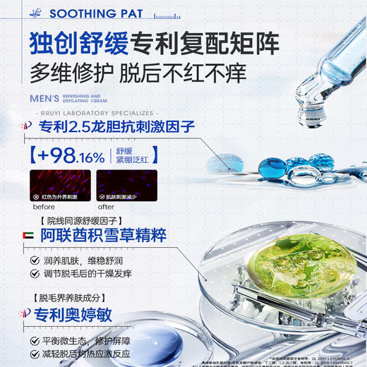【⚡抢！第2件0元，需拍2件】儒意男士净爽柔肤脱毛膏200g  男士脱毛膏全身强效面部手毛腿毛去腋下毛专用|儒意官方旗舰店 商品图4