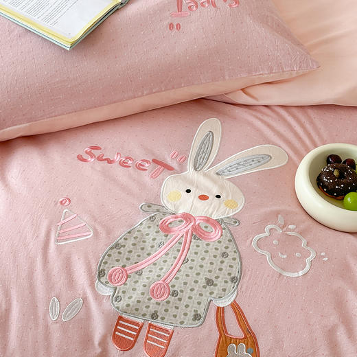 【品牌直发】加倍生活  纯棉色织贴布绣四件套 商品图8