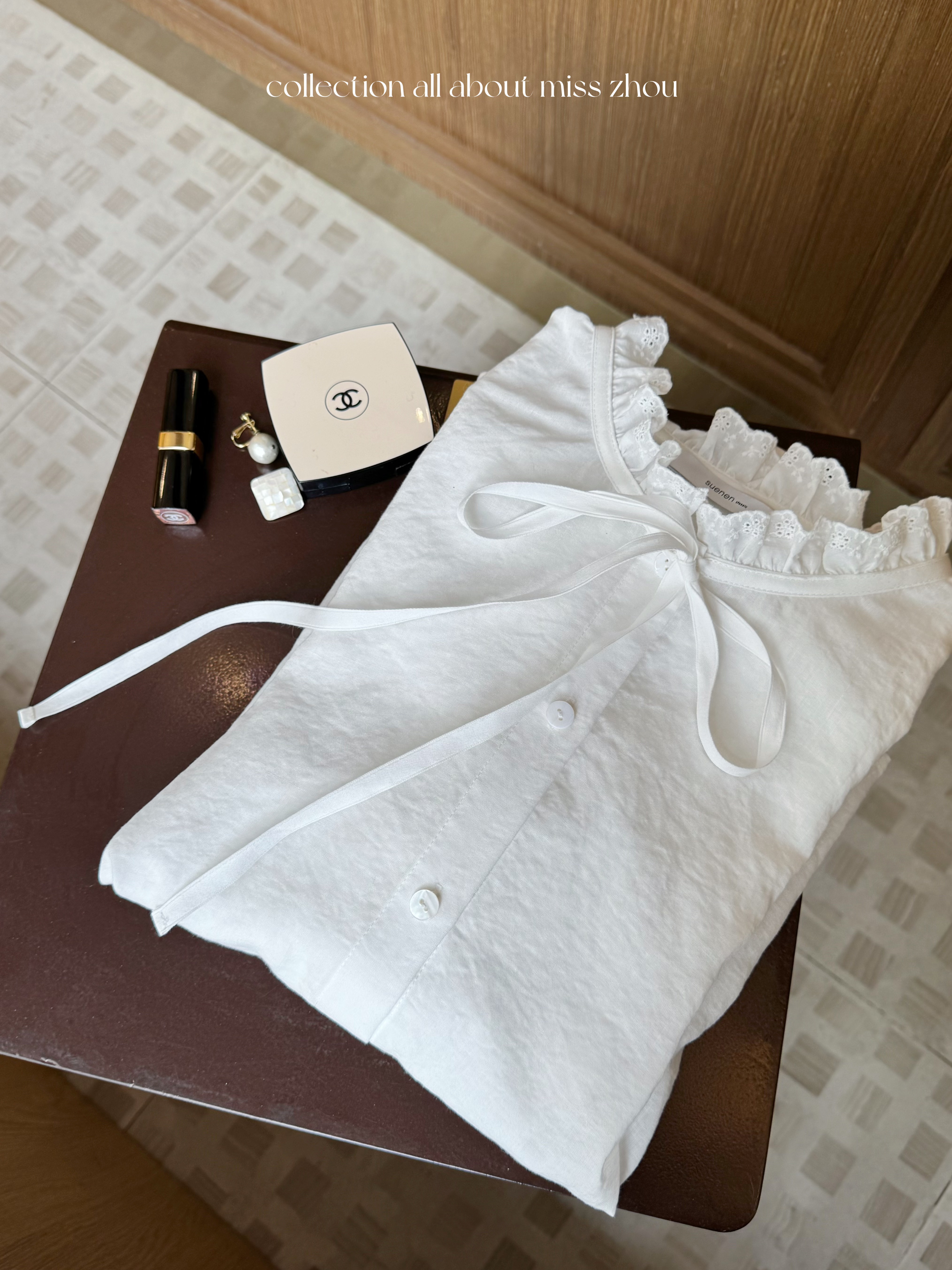 周小姐的故事 | 宝藏搭配单品法式白衬衫 天丝汉麻质地 米白色