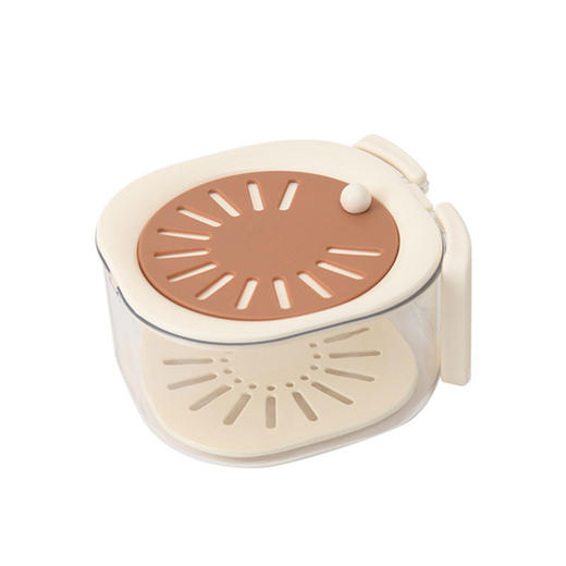 伸缩滤水带盖专用加厚二合一沥水家用菜篮可爱水果篮子大洗脱水篮 商品图4