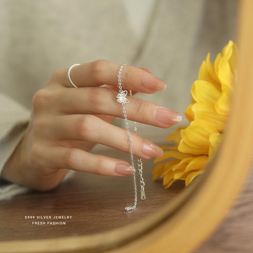 【蜕变】s999纯银双层蝴蝶手链【YXS-L905】 商品图2