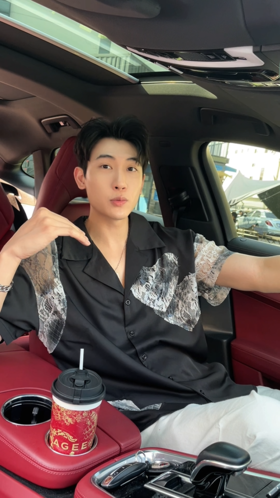 CS155夏季新款时尚花边拼接设计男士衬衫潮流百搭爱心上衣宽松短袖