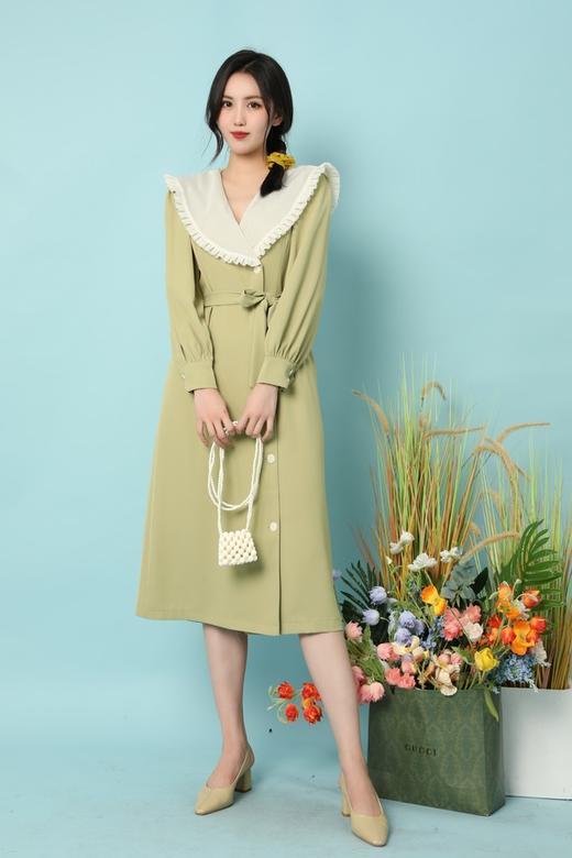 amadella 清新甜美大翻领收腰连衣裙 15848 商品图4