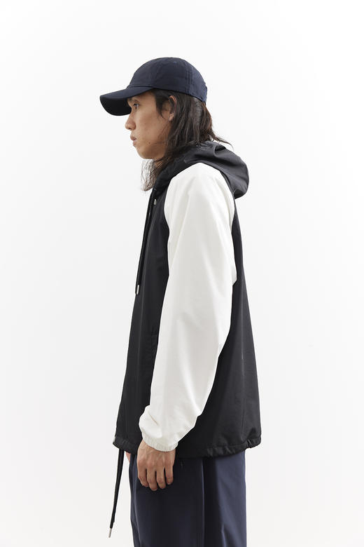 吃茶去chichaqu25宽松拼色带帽插肩教练夹克休闲街头户外运动百搭 商品图2