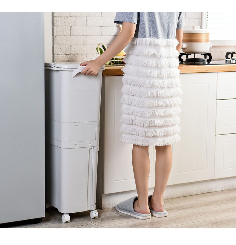 日式干湿分离垃圾桶