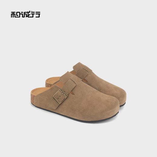和诚行 2025夏季新女士款时尚厚底包头拖鞋百搭休闲勃肯鞋1930090 商品图2